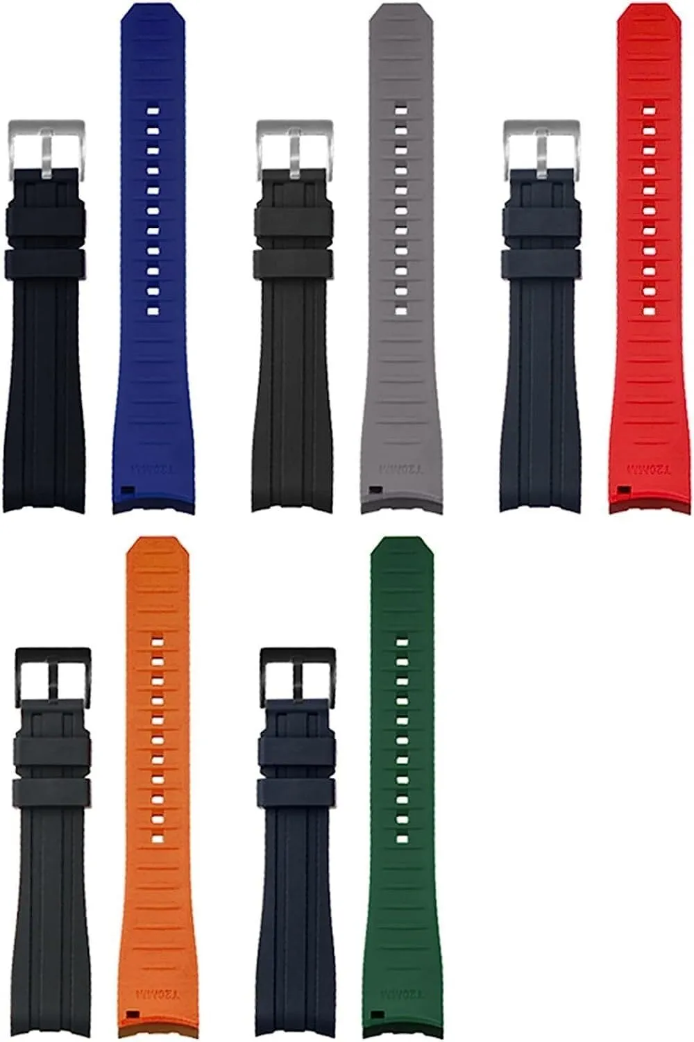 Watch Accessories 20mm 22mm Double color Silicone Strap For Citizen Arc Mouth Watchband protective brief precarious Bracelet 