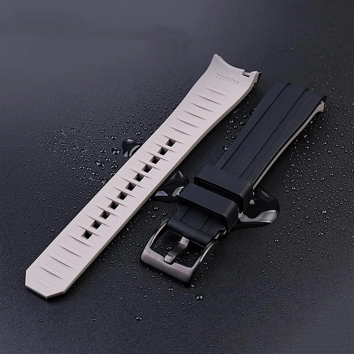 Watch Accessories 20mm 22mm Double color Silicone Strap For Citizen Arc Mouth Watchband protective brief precarious Bracelet 