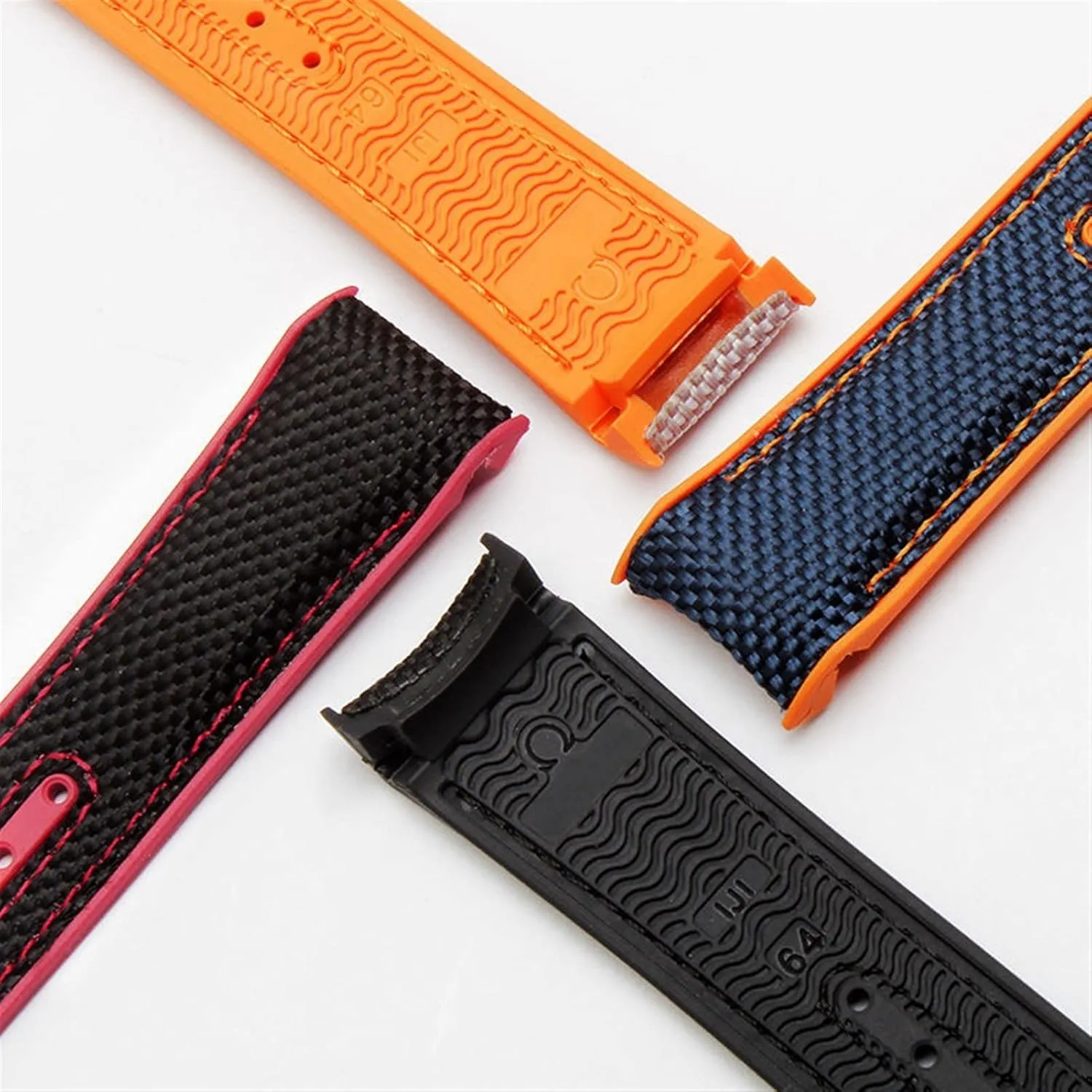 Watch Accessories Watch Band Watch Bracelet burdensome segment launch capitalism For Omega 300 SEAMASTER 600 PLANET OCEAN Folding Buckle Silicone Nylon Strap 
