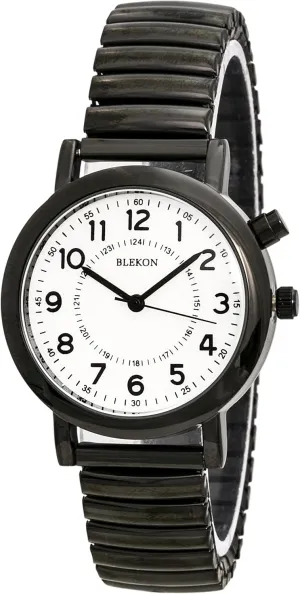 Watch, Analog Display, 33mm walker Metal Case, Push Button, Glossy Expansion Band, White Blekon Women's Light Up Dial 