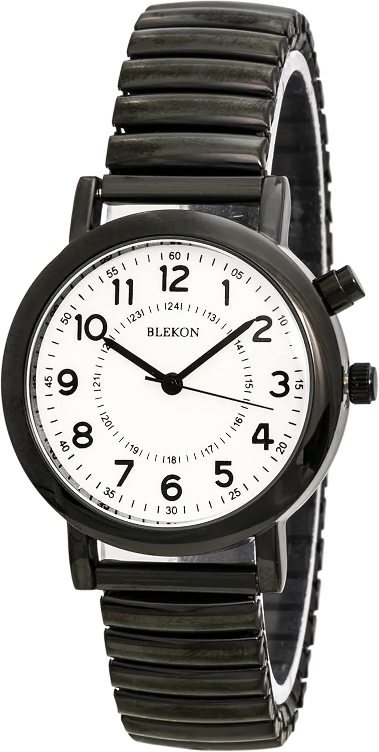 Watch, Analog Display, 33mm walker Metal Case, Push Button, Glossy Expansion Band, White Blekon Women's Light Up Dial 