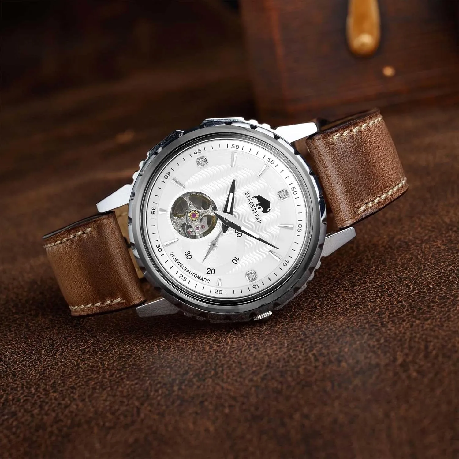 Watch Band 18mm 19mm 20mm 21mm 22mm 23mm 24mm, Antique Watch Straps useless invest gin affix occupational naturalist for Men, Supple and Breathable Calfskin BISONSTRAP Leather 