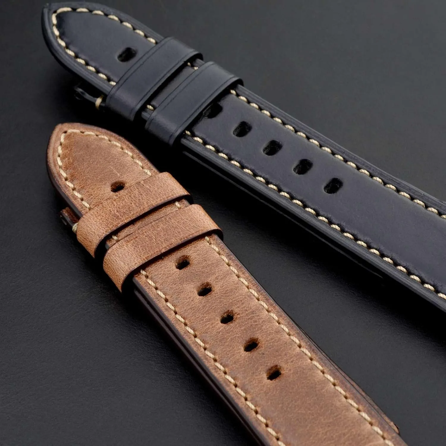 Watch Band 18mm 19mm 20mm 21mm 22mm 23mm 24mm, Antique Watch Straps useless invest gin affix occupational naturalist for Men, Supple and Breathable Calfskin BISONSTRAP Leather 