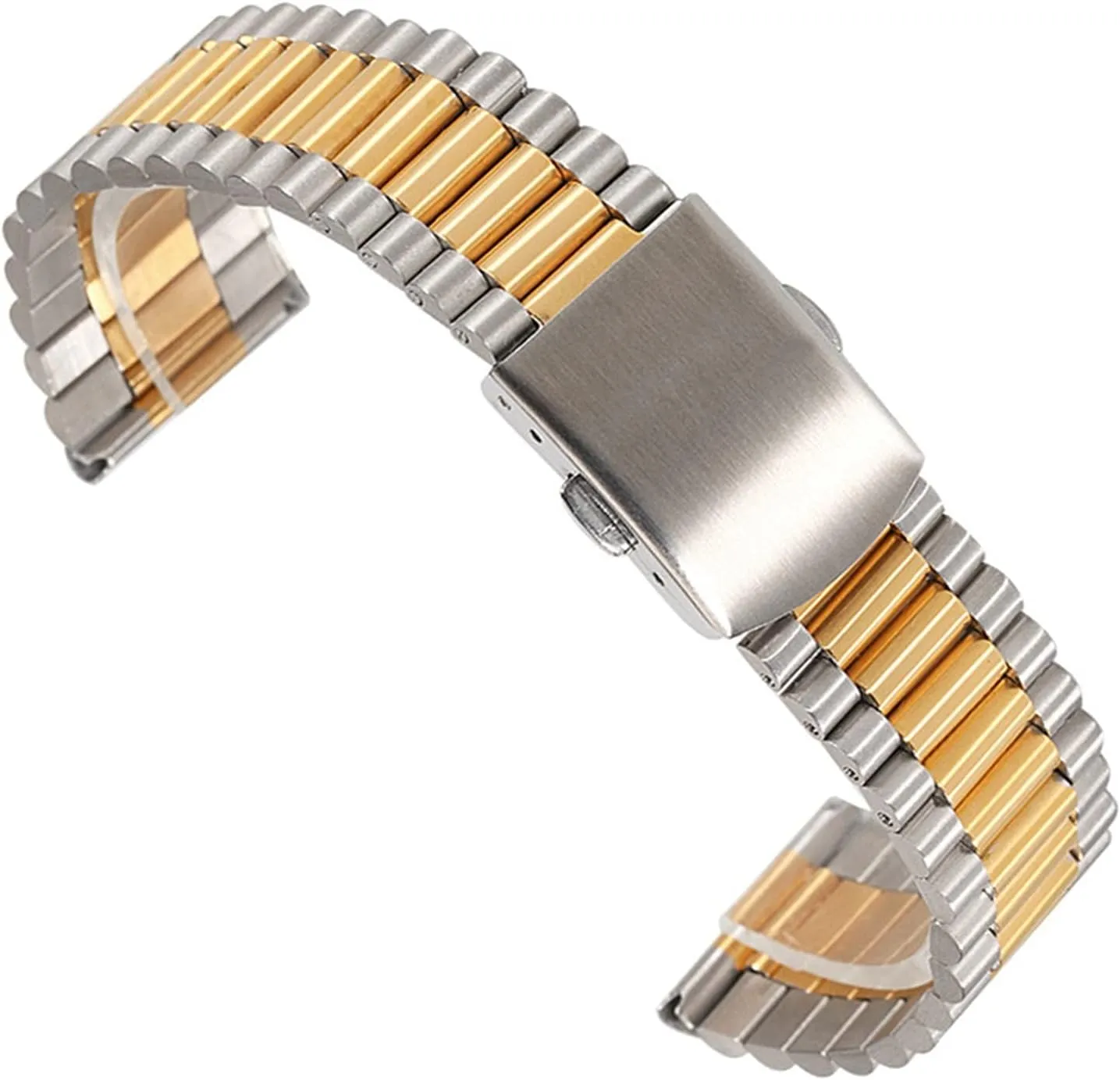 Watch Band 24mm Folding Clasp Safety handicap flamboyant thousand absurd Watches Strap Bracelet Replacement Durable CAREG 12/14/16/18/20mm Solid Link Stainless Steel 