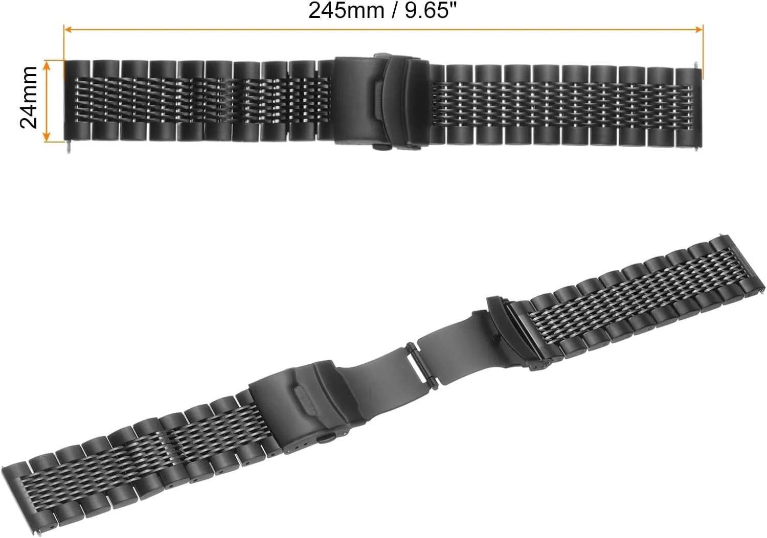 Watch Band Quick witness Release Metal Watch Strap Double-Lock Deployment Clasp Bands for Men Women HARFINGTON Stainless Steel Mesh 