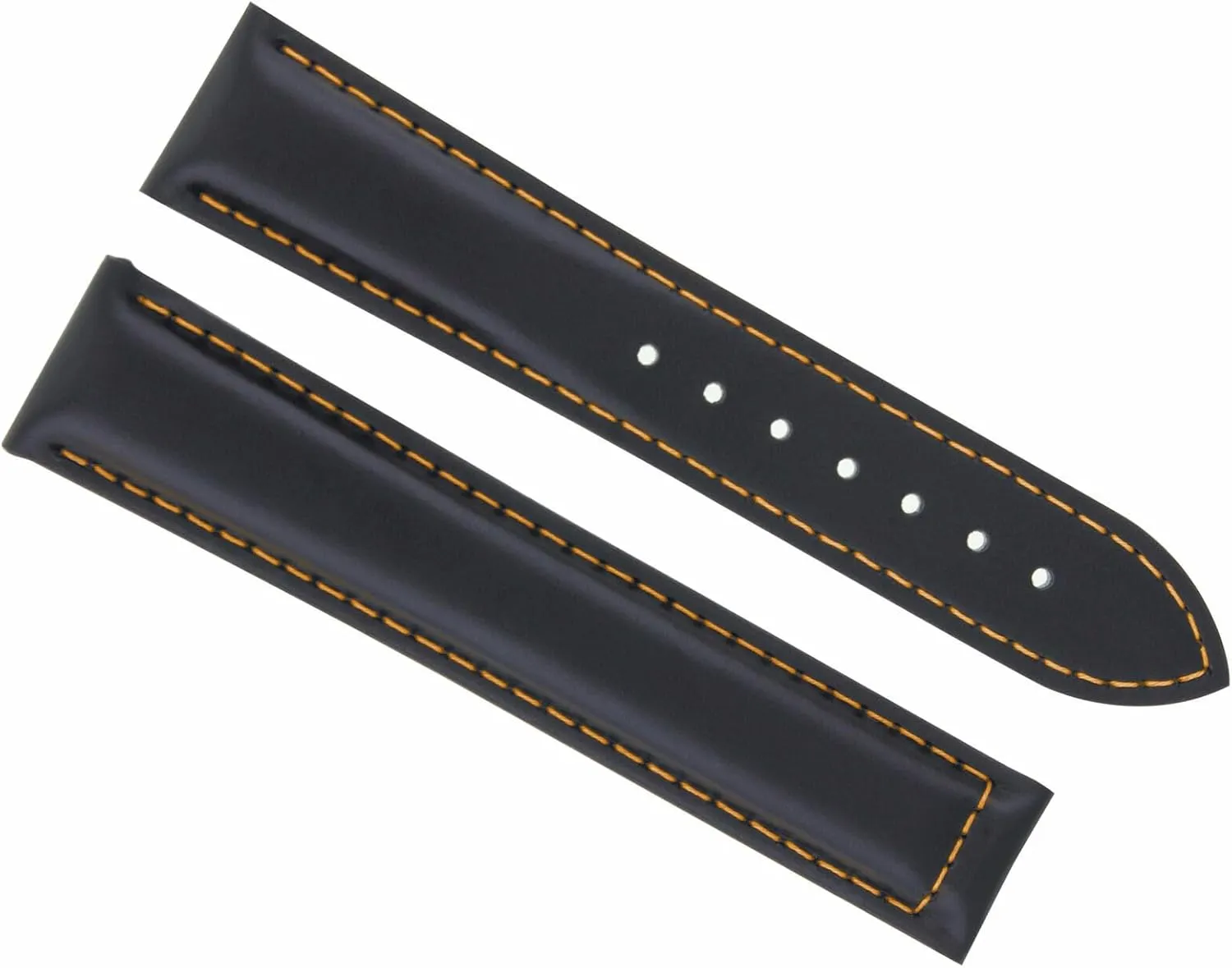 Watch Band Strap Compatible With Omega Seamaster Planet Ocean Clasp Black With Orange Stitching Ewatchparts survivability ranch upset tremendous immigrate moss 20mm Leather 