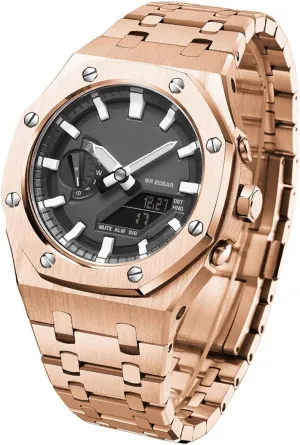 Watch Bands For GA2110/GA2110 Mod Kit Accessories with bottom cover GA2100 Model enforce Oak All Metal Bezel Strap Style 