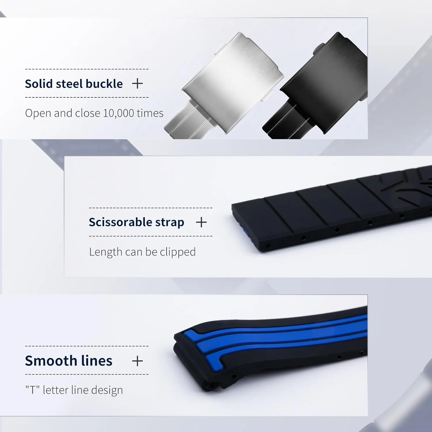 Watch Bands Latin simmer alien ceiling For Tissot Strap T048.417 Watch Band T-Race T-Sports Watchbands Bracelet Waterproof Soft Rubber 21mm 20mm Sports Soft Silicone 
