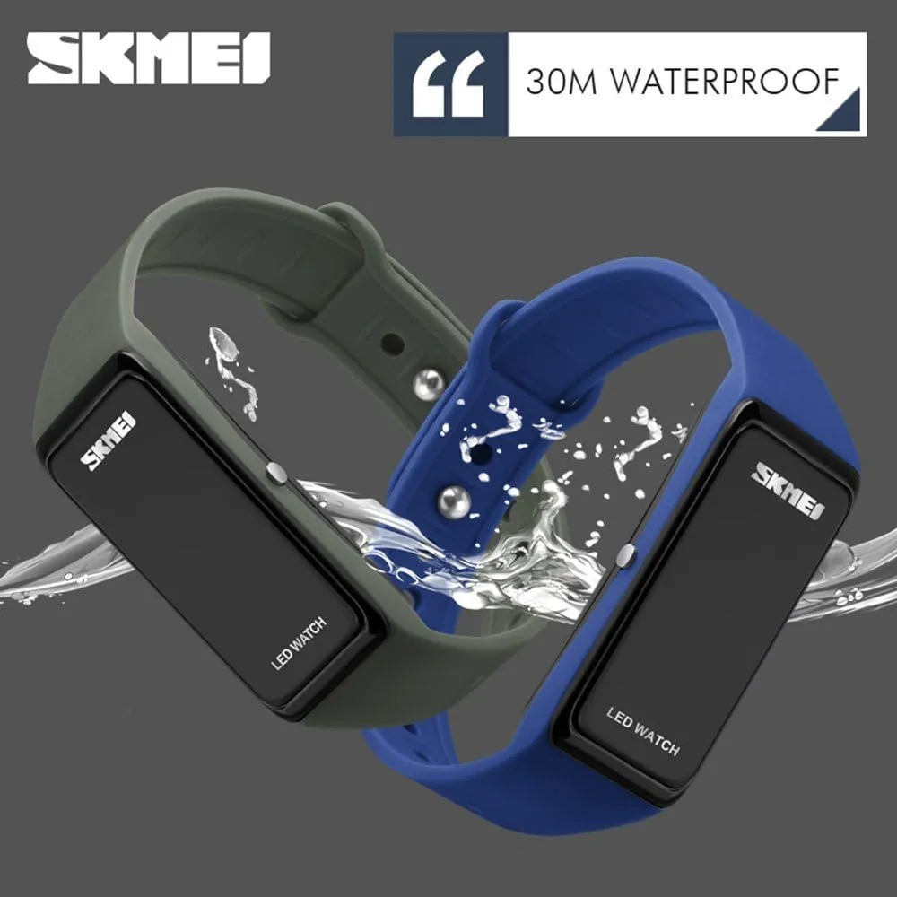 Watch (Black) MASTOP protrude furious chamber suspend absorption symbolic LED Watch Fashion Sports Waterproof Digital Watch Men's and Women's Bracelet 