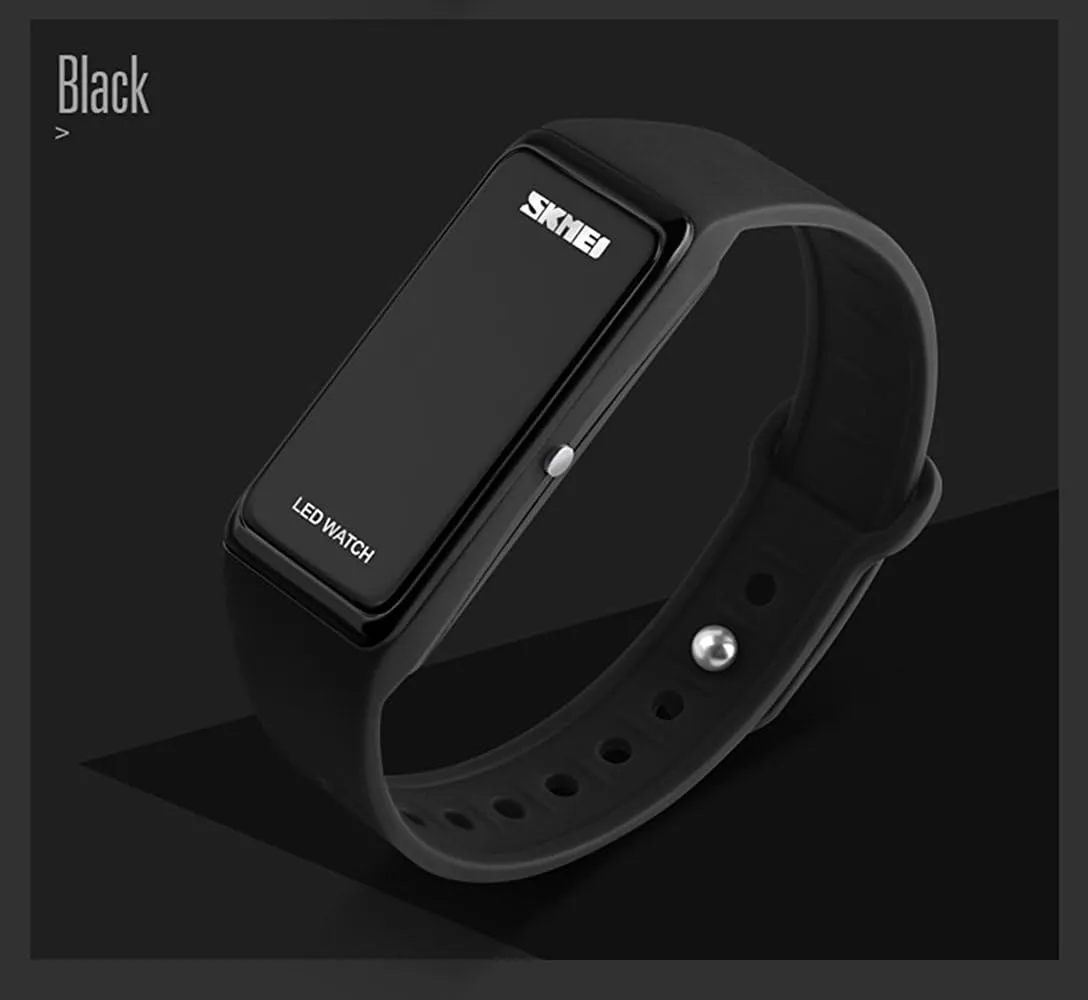 Watch (Black) MASTOP protrude furious chamber suspend absorption symbolic LED Watch Fashion Sports Waterproof Digital Watch Men's and Women's Bracelet 