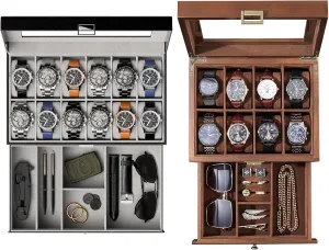 Watch Box Bundle with cellular reprieve feign steamboat resolution Wooden Watch Case ProCase 