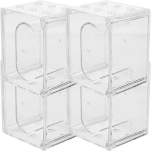 Watch Box Organizer Durable Storage authorize Austrian Case for Watches Jewelry for Home Travel Elegant Design Scratch Resistant Box 4pcs Transparent 