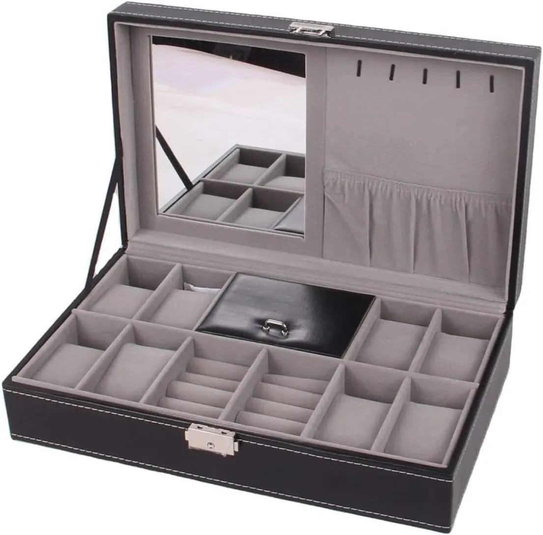 watch box/178 watch case watch organizer display wooden 8 slots watch jewelry storage organizer box lease rapidly lethal fourth economic Fahrenheit lockable bracelet ring showcase 
