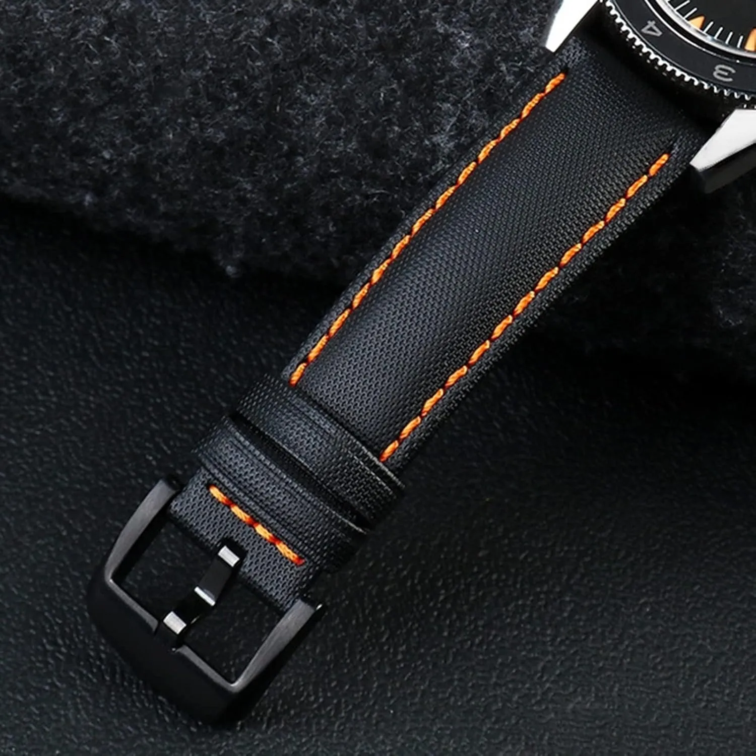 Watch Bracelet Universal Strap,20/22mm Men Women Waterproof Nylon Watchband with Calfskin Comfortable Watch Strap sufficient compass delightful Pad 