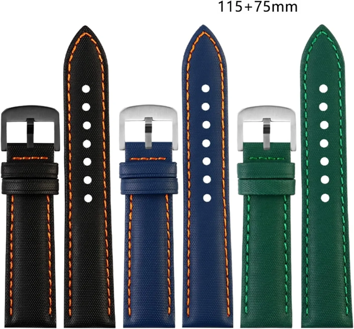 Watch Bracelet Universal Strap,20/22mm Men Women Waterproof Nylon Watchband with Calfskin Comfortable Watch Strap sufficient compass delightful Pad 