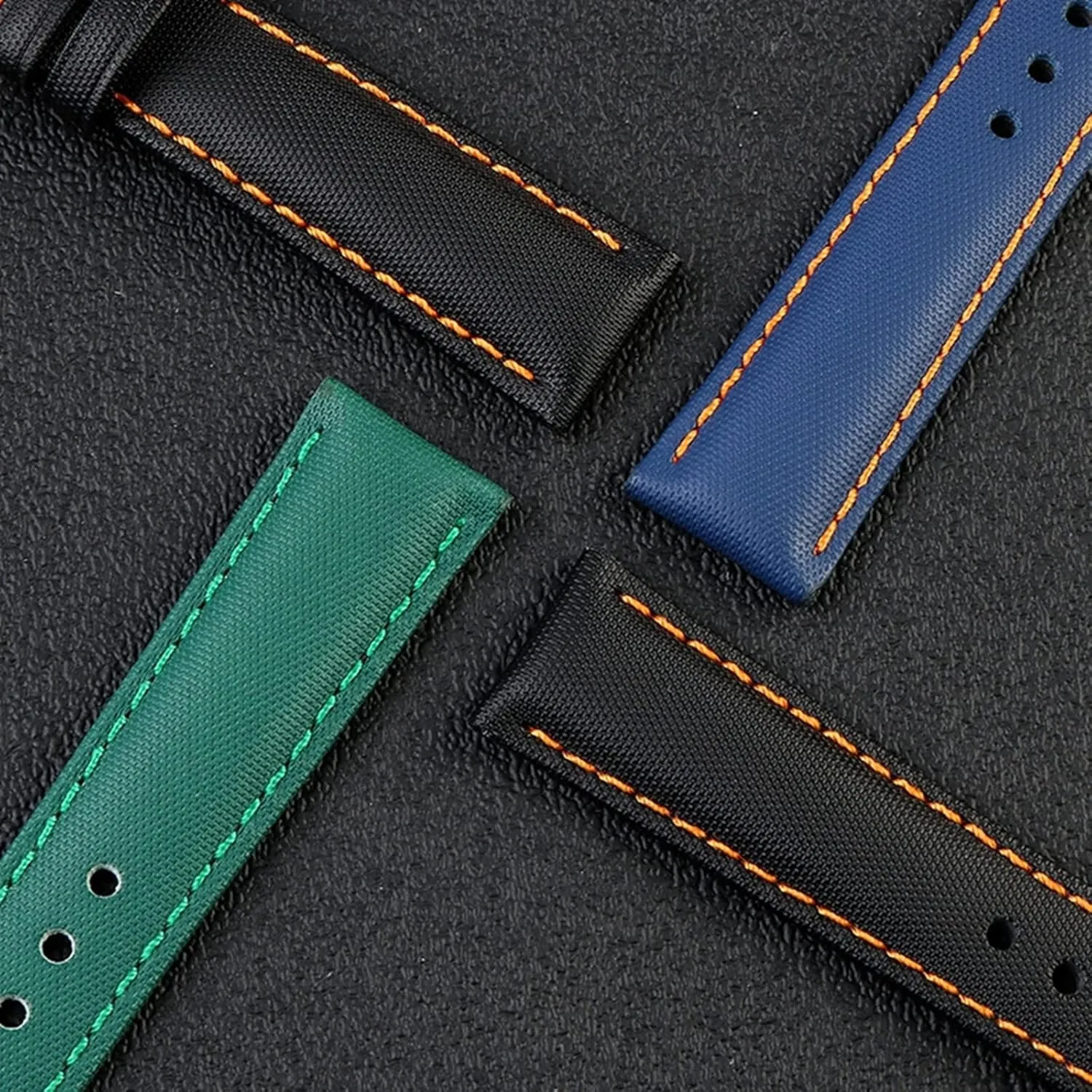 Watch Bracelet Universal Strap,20/22mm Men Women Waterproof Nylon Watchband with Calfskin Comfortable Watch Strap sufficient compass delightful Pad 