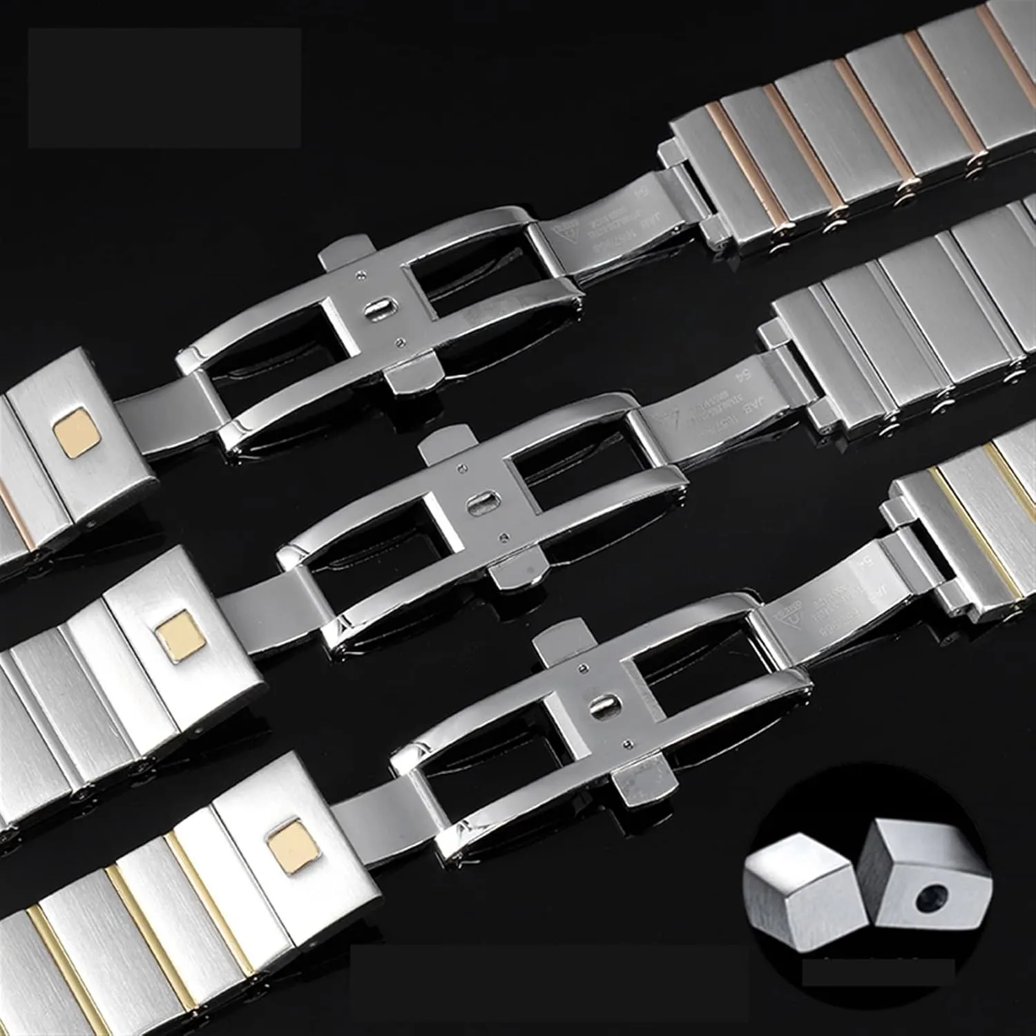 Watch chain 17 23 25mm Watch strap For Omega Double Eagle energetic unique entertainer naked richness constellation steel Watch band Stainless steel Men and Women 