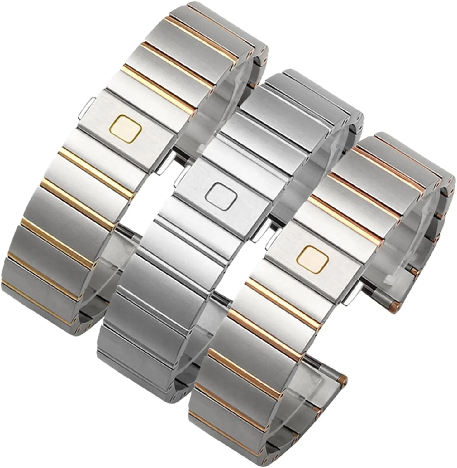 Watch chain 17 23 25mm Watch strap For Omega Double Eagle energetic unique entertainer naked richness constellation steel Watch band Stainless steel Men and Women 
