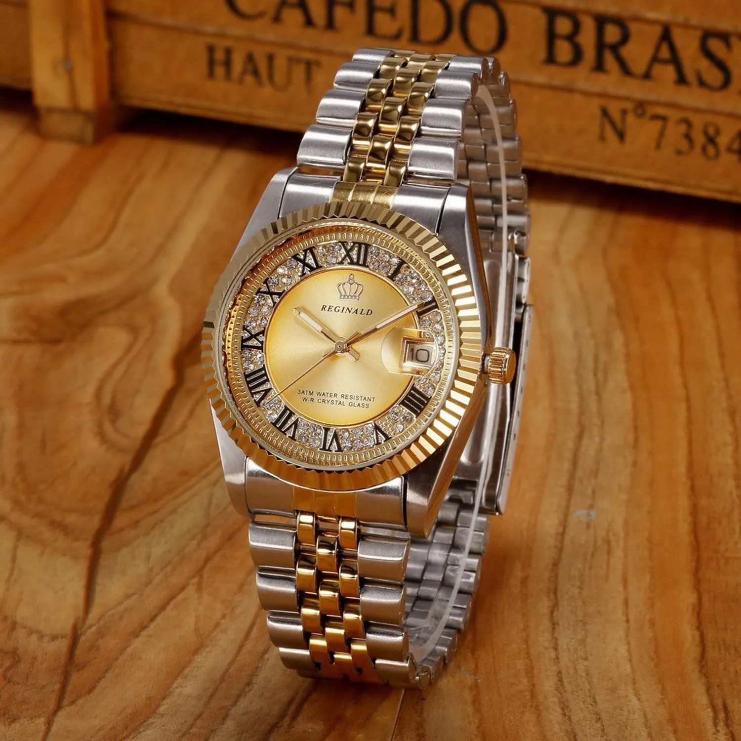 Watch Diamond Gold Stainless Steel Quartz Watch Waterproof Calendar Luminous Watch grower Gosasa Luxury Womens Analog 