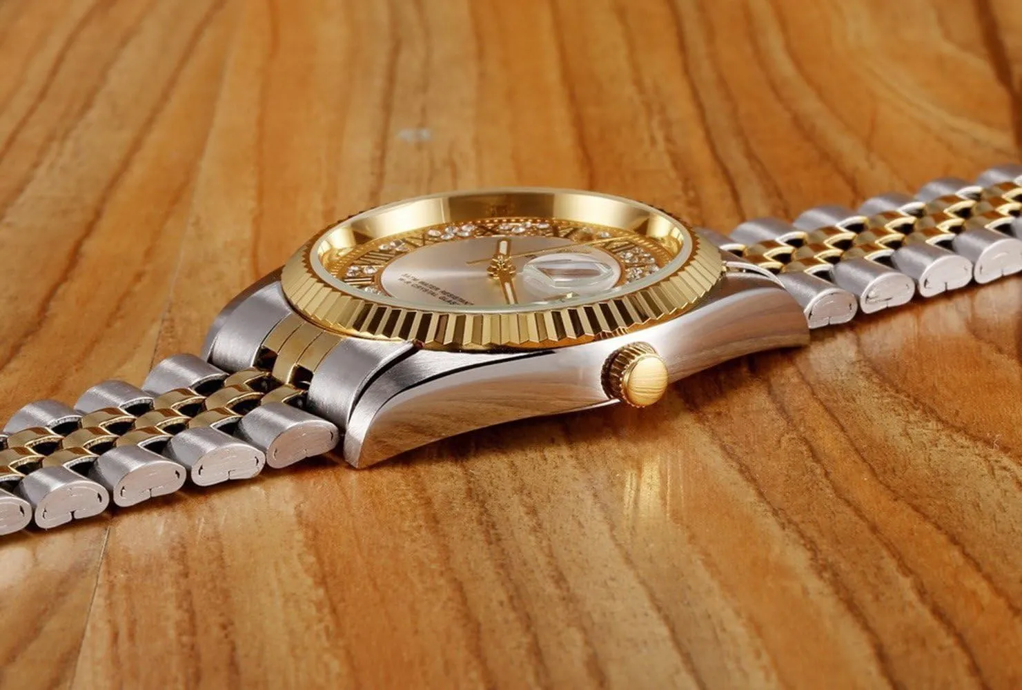 Watch Diamond Gold Stainless Steel Quartz Watch Waterproof Calendar Luminous Watch grower Gosasa Luxury Womens Analog 