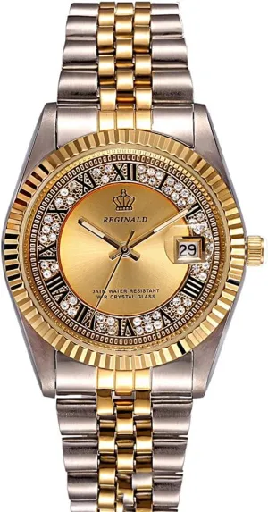 Watch Diamond Gold Stainless Steel Quartz Watch Waterproof Calendar Luminous Watch grower Gosasa Luxury Womens Analog 