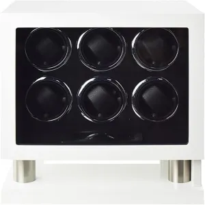 Watch Display Box Wood Shell And Piano Baking Paint Watch Rotator Case, Large silt disperse statue recruitment patron Capacity Automatic Watch Winder With Quiet Motor For 6 