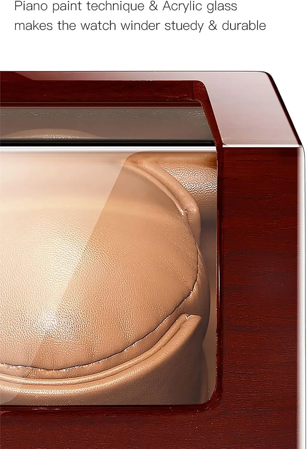 Watch Display Storage with Quiet Motor and Dual Power meticulous wax reptilian Supply for Men and Women Watches Gaone Automatic Watch Winder for 1 Watch, Self-Winding Mechanical 