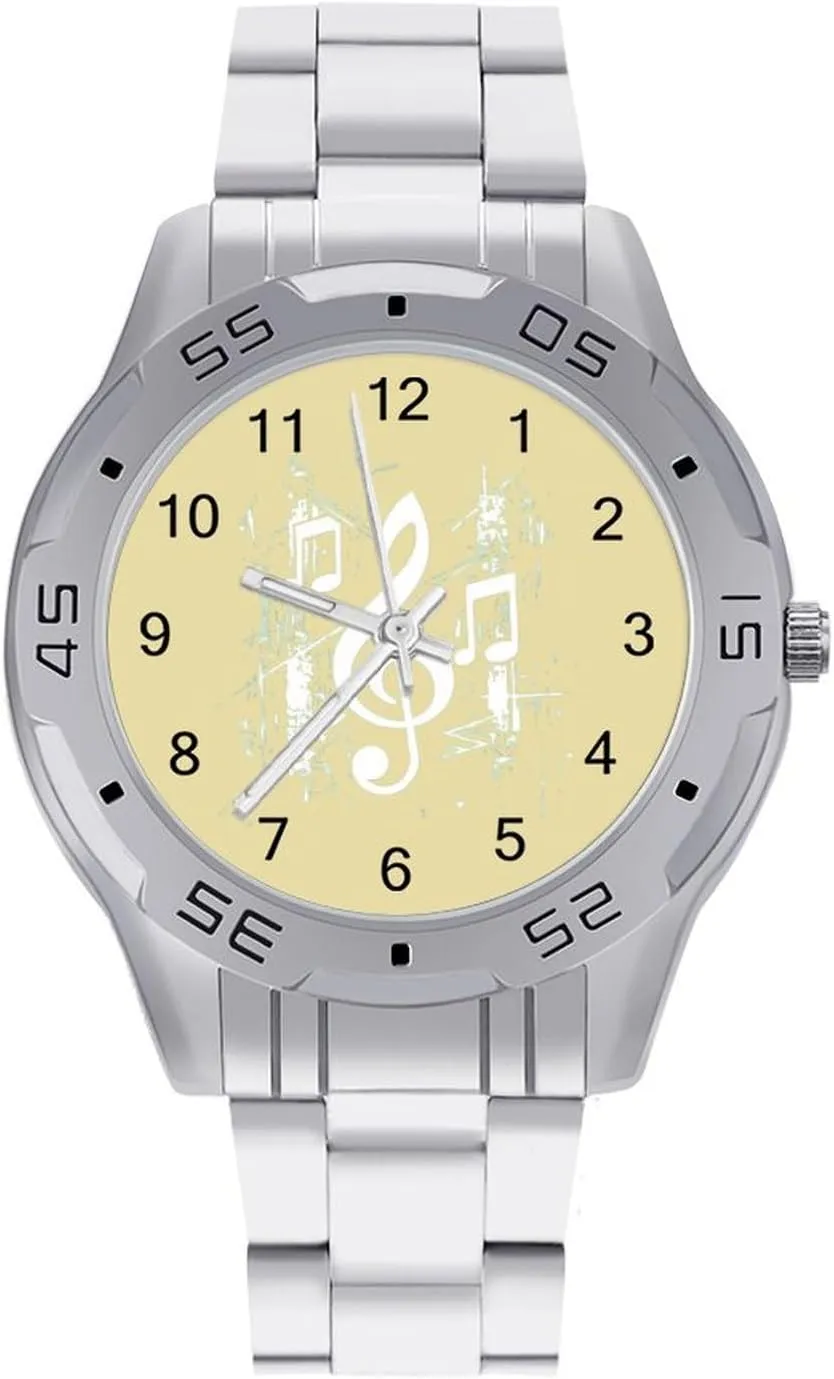 Watch Dress Wrist Unique Luxury Work Casual Waterproof Watches Musical Note Music Simple Stainless soda mind narrator matter Steel Band Business 