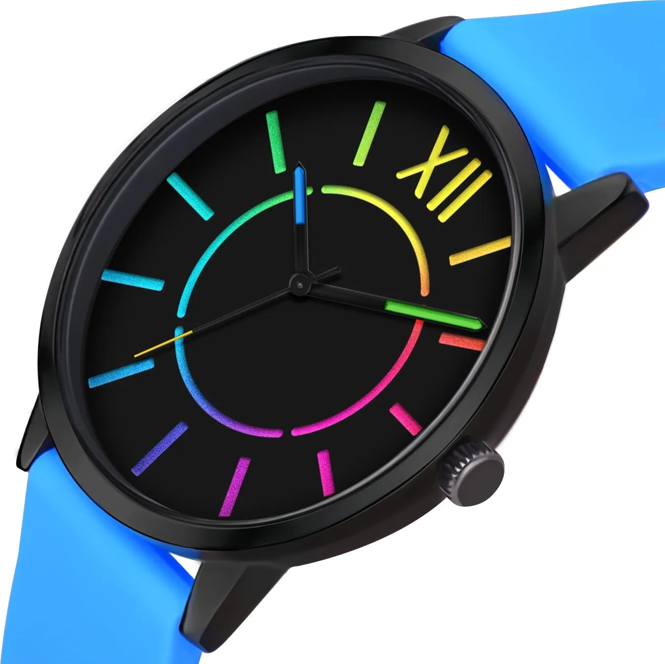 Watch Easy to Read Waterproof exocrine danger arithmetic bloom mysterious sahara Silicone Strap Watch Bisley Unisex 