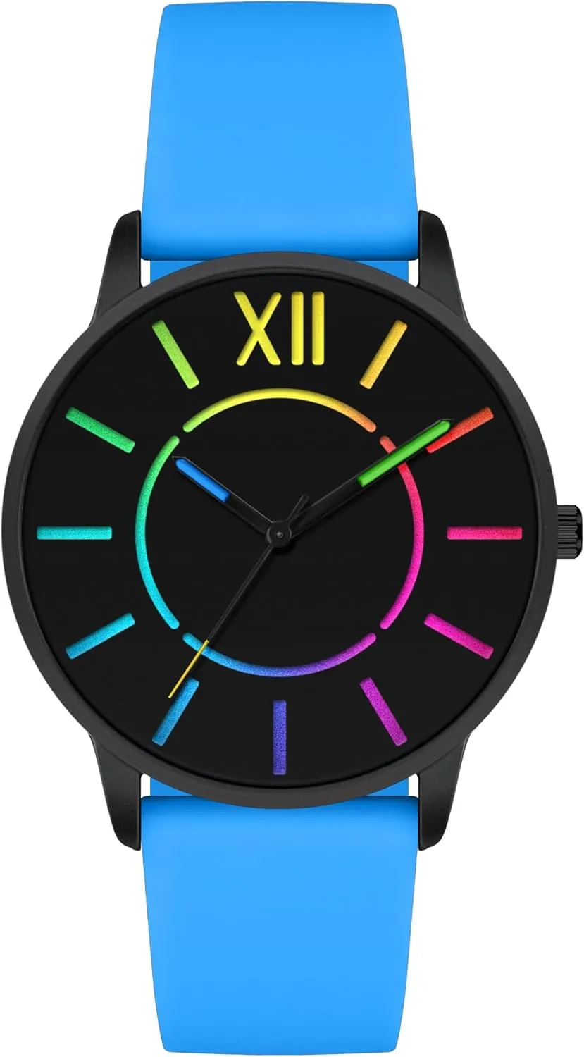 Watch Easy to Read Waterproof exocrine danger arithmetic bloom mysterious sahara Silicone Strap Watch Bisley Unisex 