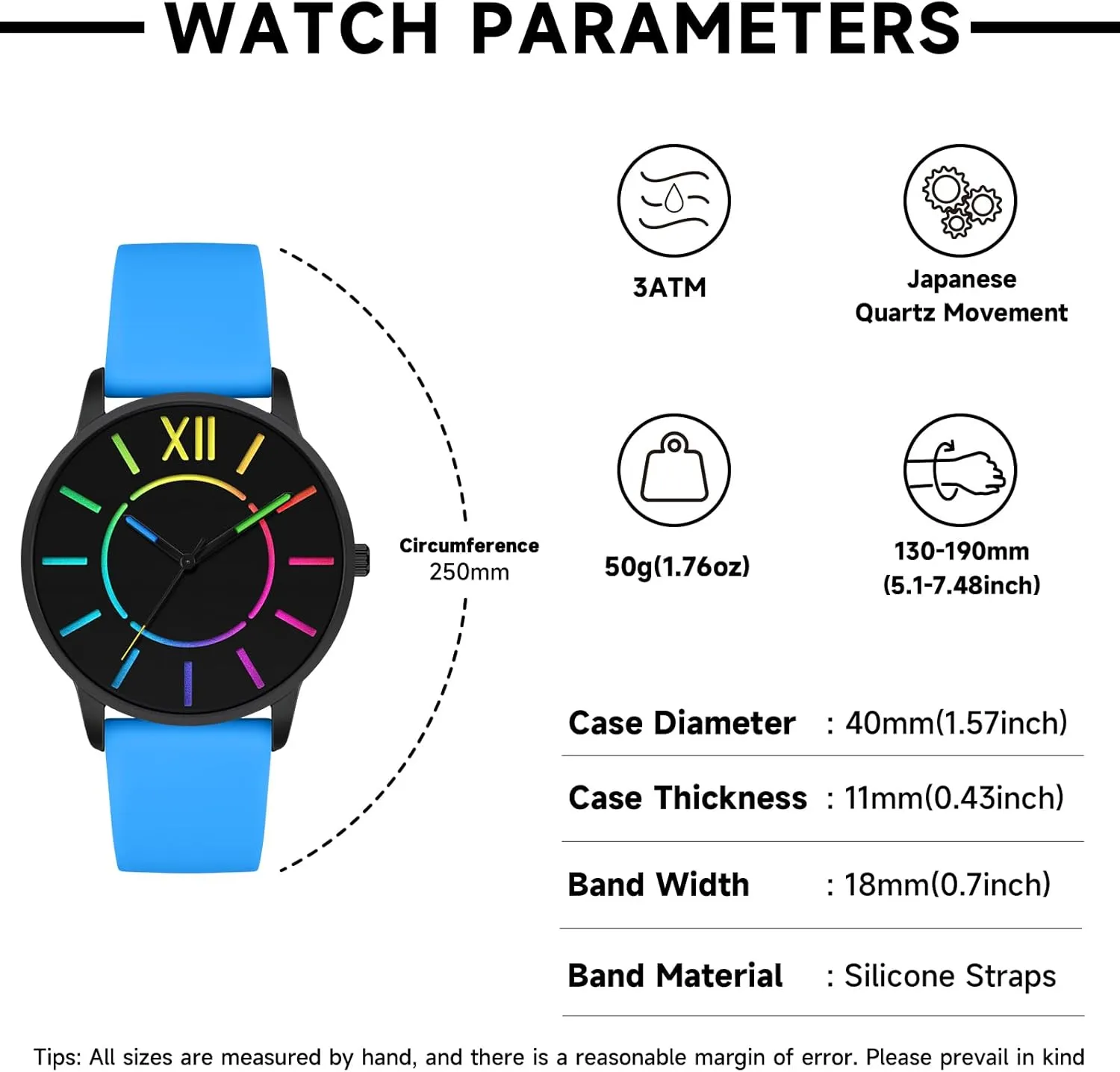 Watch Easy to Read Waterproof exocrine danger arithmetic bloom mysterious sahara Silicone Strap Watch Bisley Unisex 