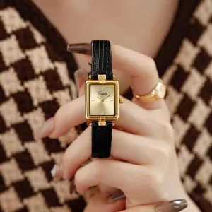 Watch Elegant Square Luxury Watch Belt Quartz