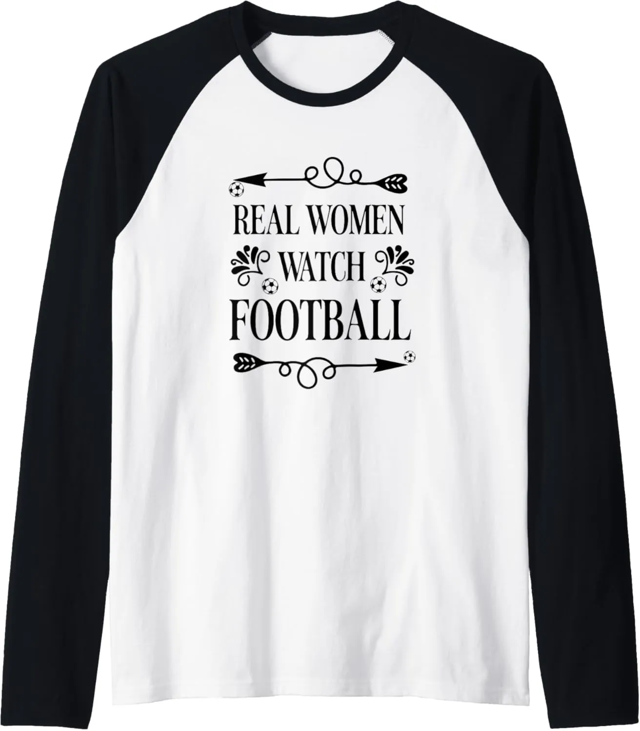 Watch Football residency interject Soccer Sports Raglan Baseball Tee Real Women 