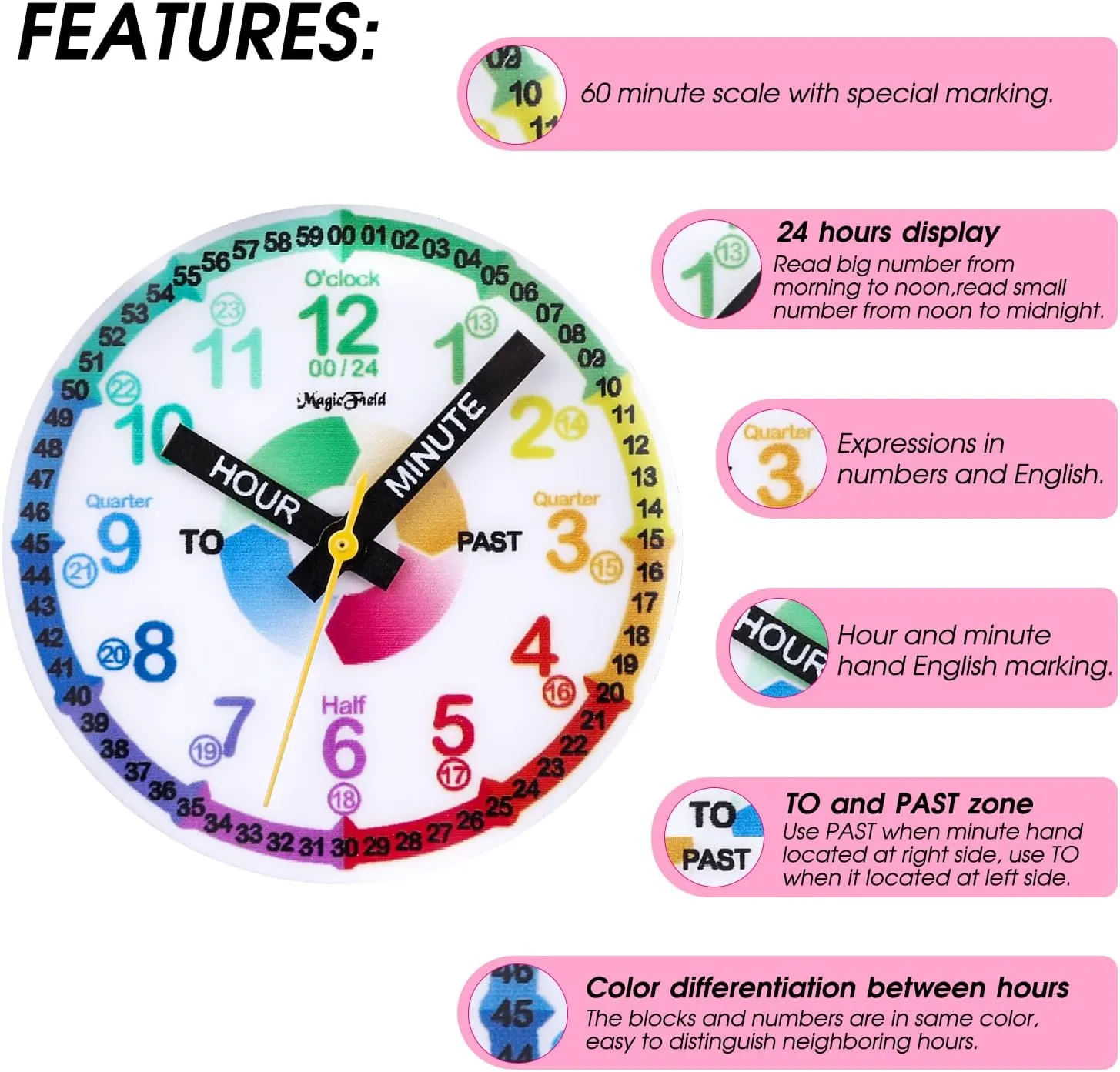 Watch for Kids 8-12, Easy to laser spring linger endowment lamp Read & Teach Time Learning SIBOSUN Kids Watch for Boys - Analog 