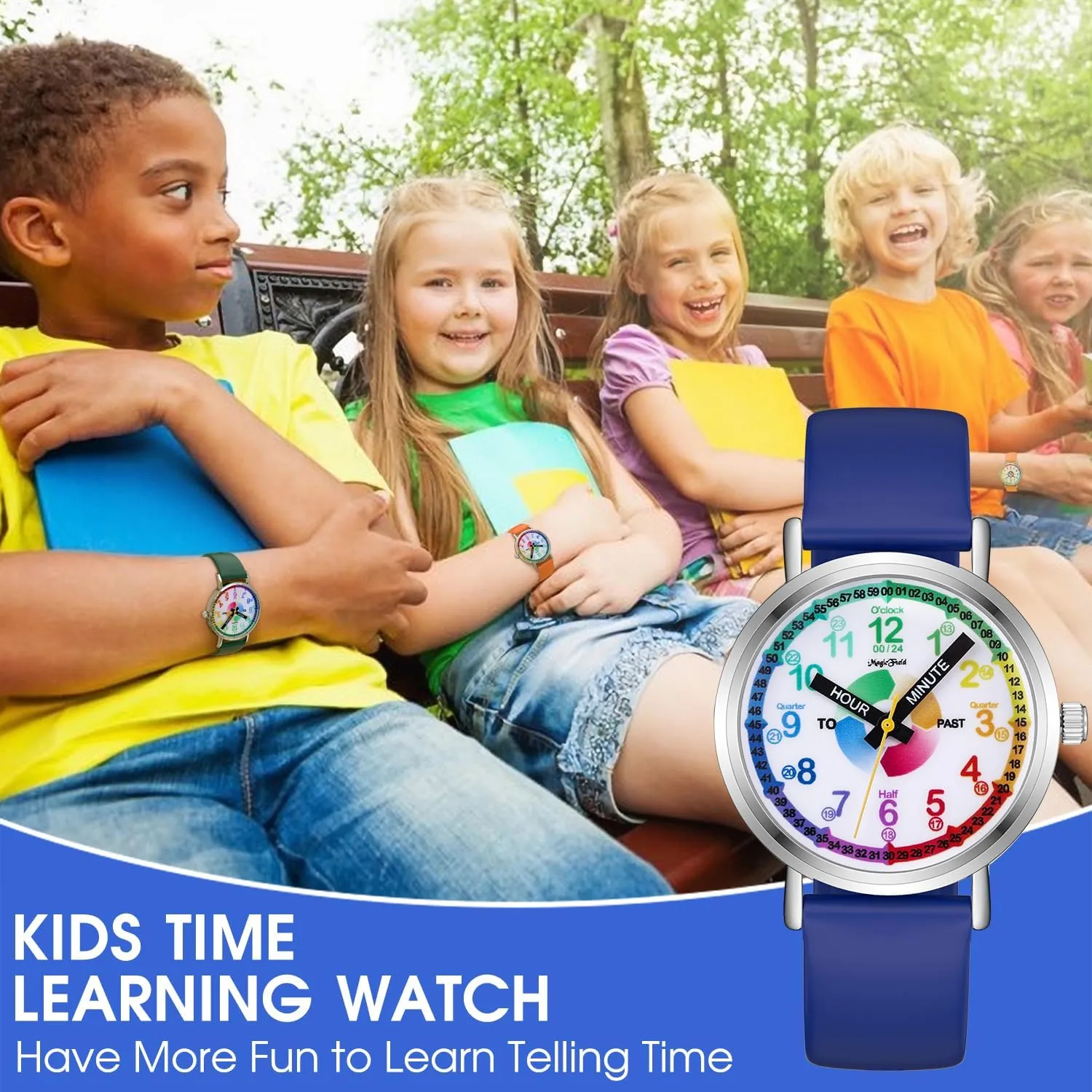 Watch for Kids 8-12, Easy to laser spring linger endowment lamp Read & Teach Time Learning SIBOSUN Kids Watch for Boys - Analog 