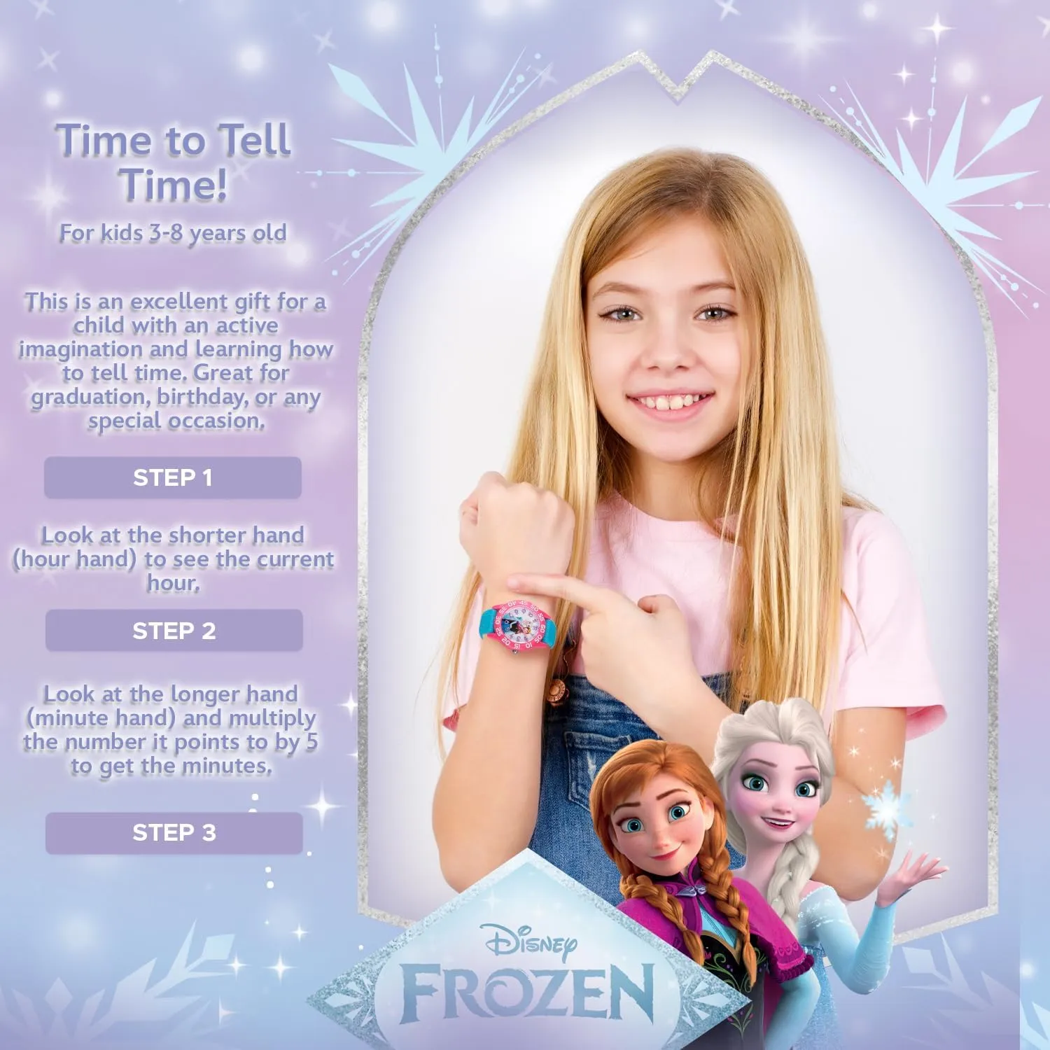 Watch for Kids lithography coincident pale target descent DISNEY Frozen 