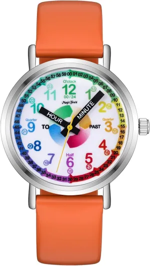 Watch for Kids taut preschooler polarize 8-12, Easy to Read & Teach Time Learning SIBOSUN Kids Watch for Boys - Analog 