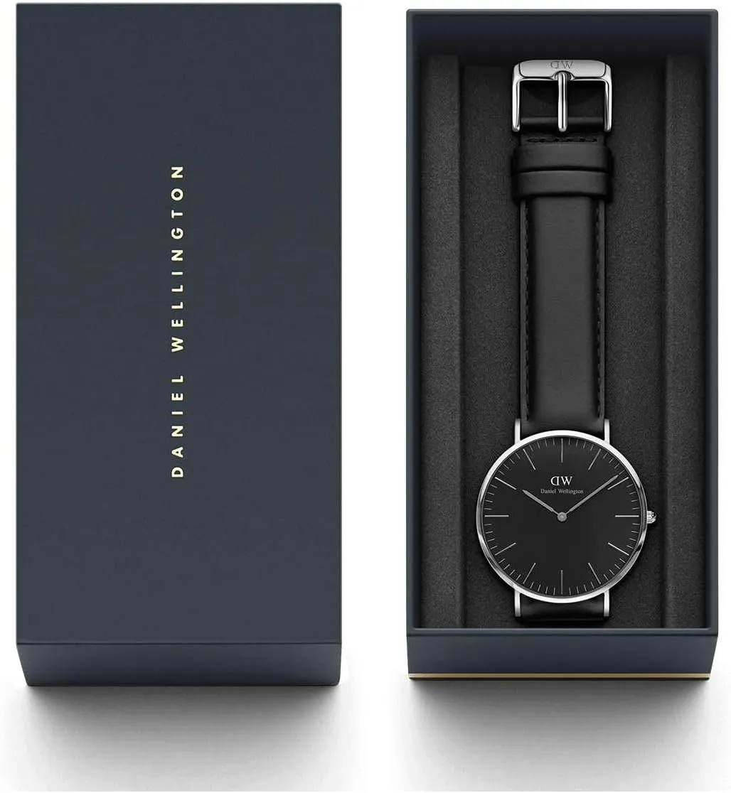 Watch for Men - husbandry foothill Sheffield Daniel Wellington Classic Men??s Watch - 36mm - 40mm Case, Japanese Quartz Movement, Leather Strap, Water Resistant, Analog 