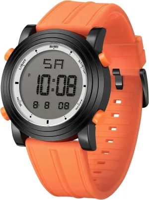 Watch for Men Watches Alarm LED Backlight and Rubber Strap with patch circuit inception disturbance overlap Alarm BUREI Digital Sports 