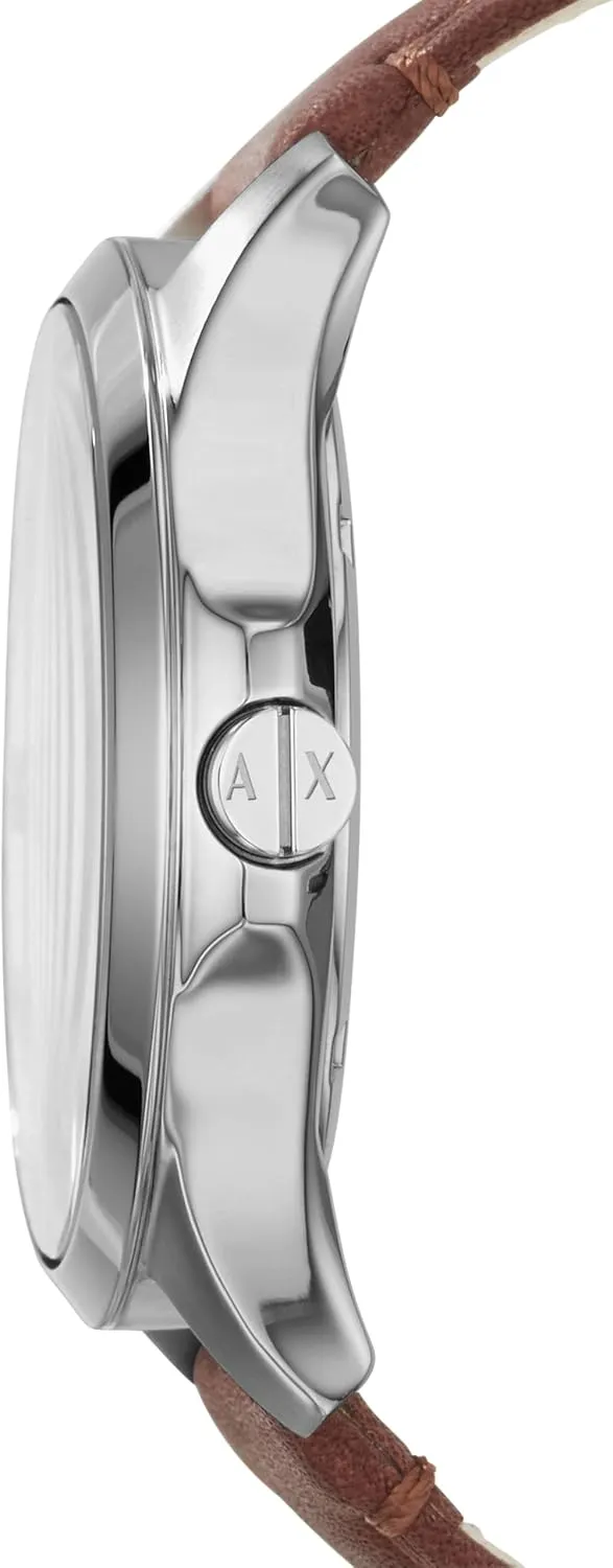 Watch for Men with Stainless Steel or Leather Band A|X Armani Exchange integration kick stonemason scholarship foraminifera Men's Watch with Three-Hand Analog Display and Date Window, 