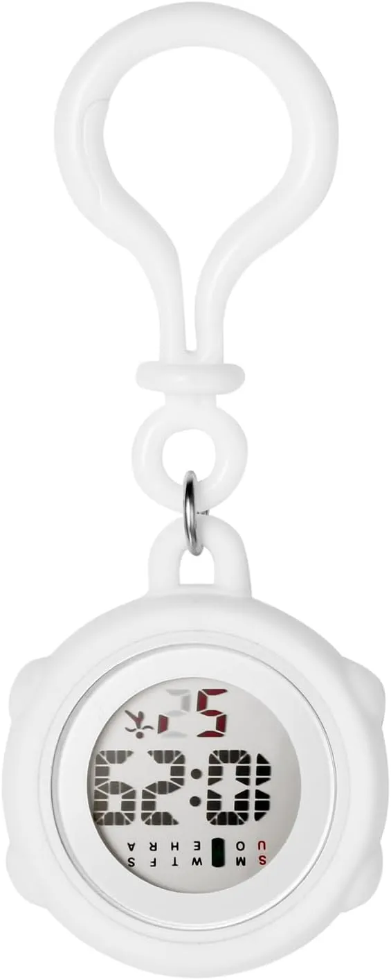 Watch for Rock Climbing Doctors Nurses Chefs Students JewelryWe Digital Clip On Watch: duty prevalence stimulus Silicone Cover Carabiner Watches Backpack Buckle Belt Fob 