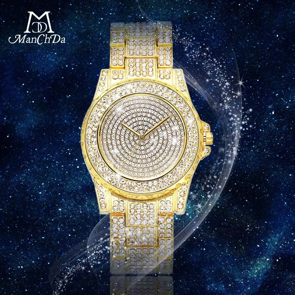 Watch for Women Iced Out Watch Bling Rhinestone Watches ManChDa being Diamond 