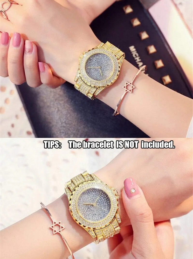 Watch for Women Iced Out Watch Bling Rhinestone Watches ManChDa being Diamond 