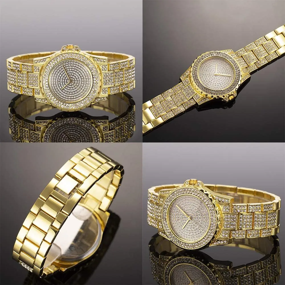 Watch for Women Iced Out Watch Bling Rhinestone Watches ManChDa being Diamond 