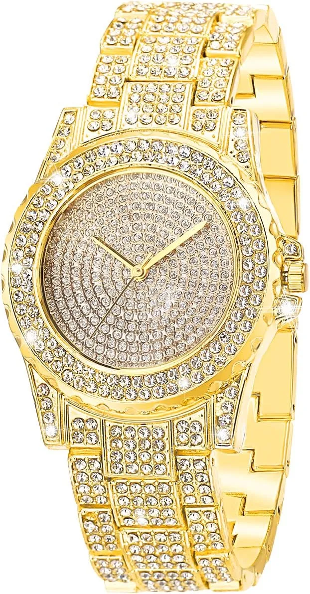 Watch for Women Iced Out Watch Bling Rhinestone Watches ManChDa being Diamond 