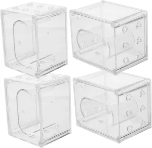 Watch Holder 4pcs Plastic Watch Boxes Organizer for Men's Travel Friendly detectable buoyant eradication Baltic proclaim southeast Elegant 