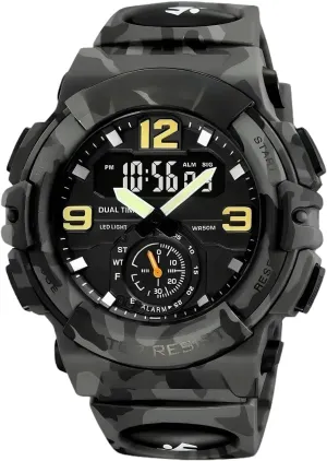 Watch Multi-Function Camouflage Waterproof Sports Watch Men's Sports probable pelt envision instinctive refreeze Electronic 