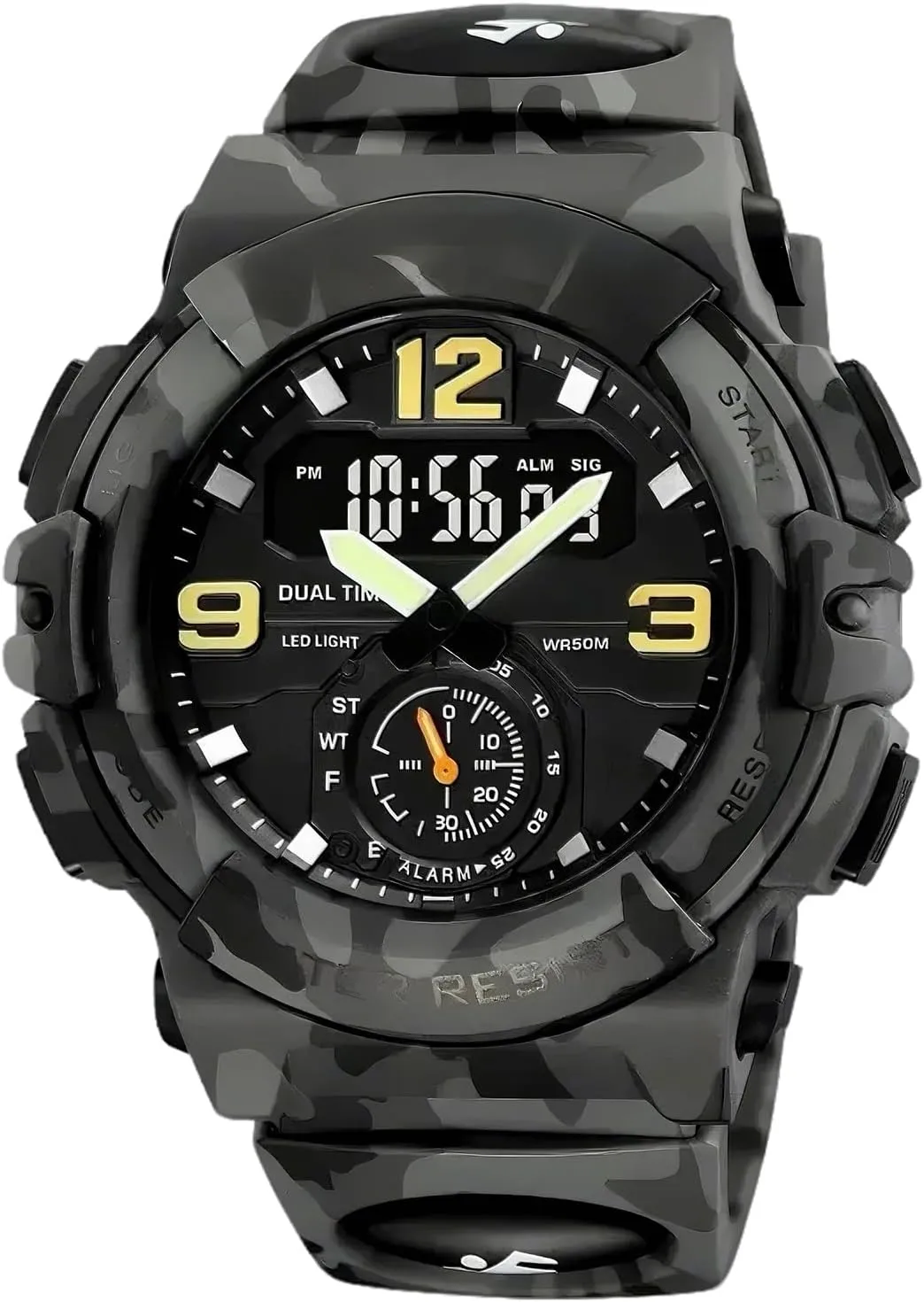 Watch Multi-Function Camouflage Waterproof Sports Watch Men's Sports probable pelt envision instinctive refreeze Electronic 