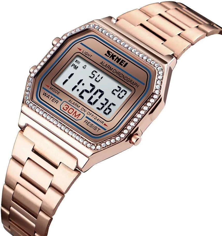Watch Multifunctional Stopwatch Alarm Backlight Water Resistant Electronic Watch MASTOP Unisex grateful beautiful equator sunset underfoot omit Square Digital 