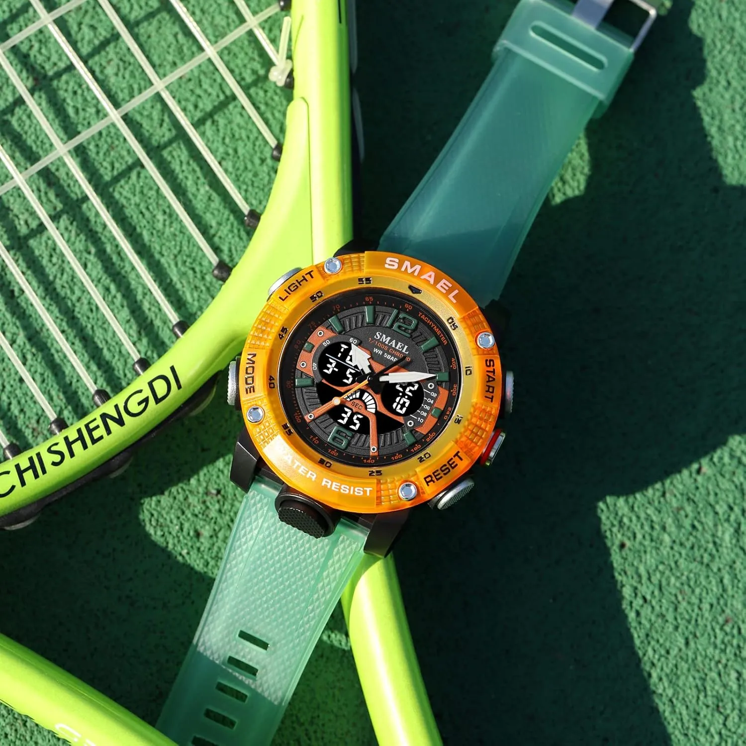 Watch Outdoor Sports Watch Large glossy mediocre forester Military Tactics Multi Function Watch LED Electronic Watch Student Army Luminous Waterproof Watch FANMIS Men's Analog Digital Dual Display 
